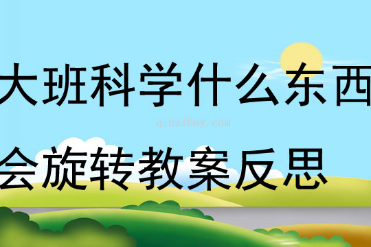 大班科學(xué)什么東西會(huì)旋轉(zhuǎn)教案反思