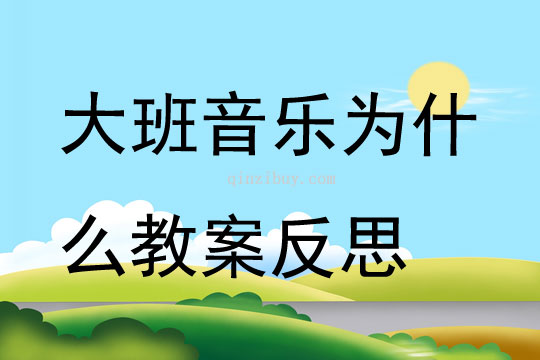 大班音樂為什么教案反思