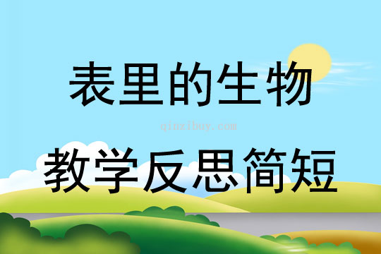 表里的生物教學反思簡短