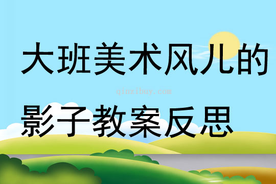 大班美術(shù)風(fēng)兒的影子教案反思