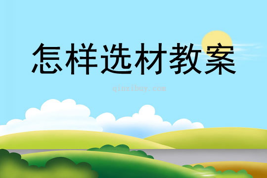 怎樣選材教案