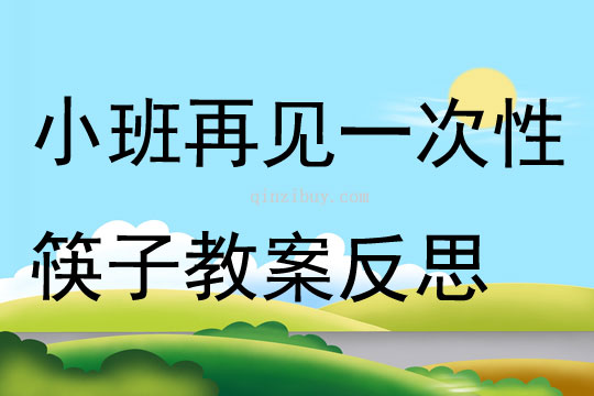 小班科學活動再見一次性筷子教案反思