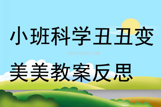 小班科學活動丑丑變美美教案反思