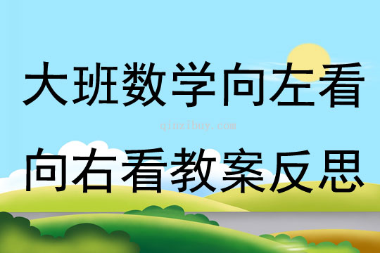 大班數學公開課向左看向右看教案反思