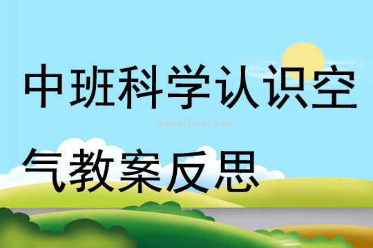 中班科學認識空氣教案反思