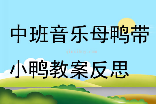 中班音樂母鴨帶小鴨教案反思