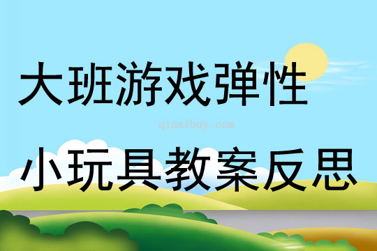 大班游戲彈性小玩具教案反思