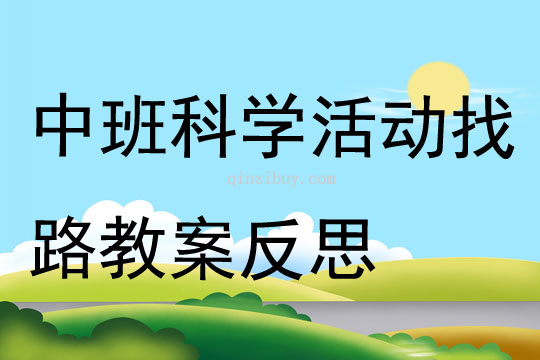 中班科學活動找路教案反思