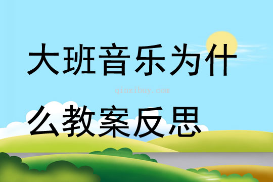 大班音樂公開課為什么教案反思