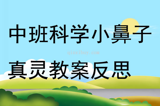 中班科學(xué)小鼻子真靈教案反思