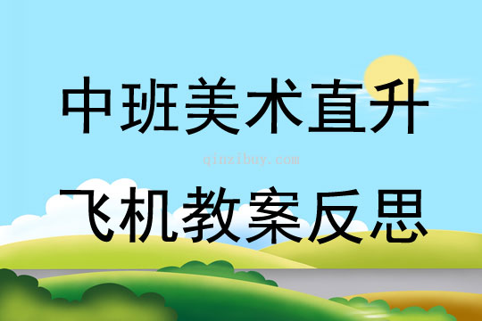 中班美術(shù)直升飛機(jī)教案反思