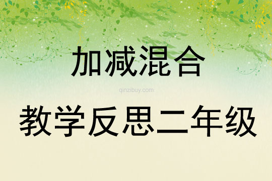 加減混合教學反思二年級