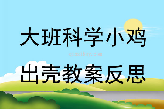 大班科學小雞出殼教案反思