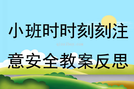 小班安全時時刻刻注意安全教案反思