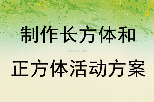 制作長方體和正方體活動方案