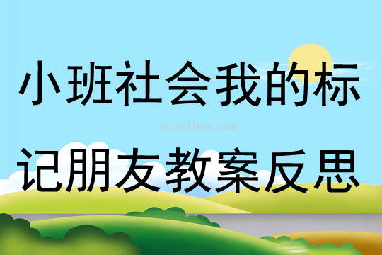 小班社會我的標記朋友教案反思