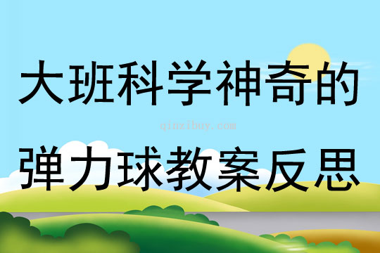 大班科學神奇的彈力球教案反思