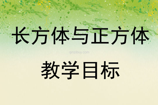 長方體與正方體教學目標