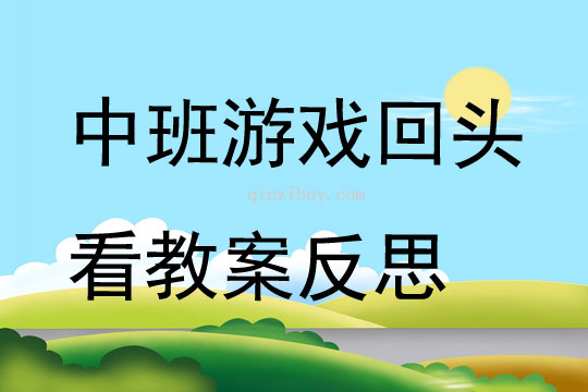中班游戲回頭看教案反思