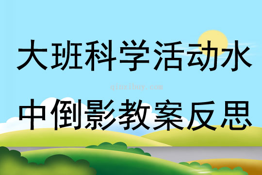 大班科學活動水中倒影教案反思