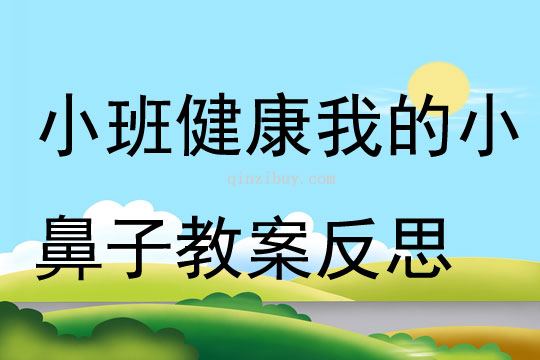 小班健康活動我的小鼻子教案反思