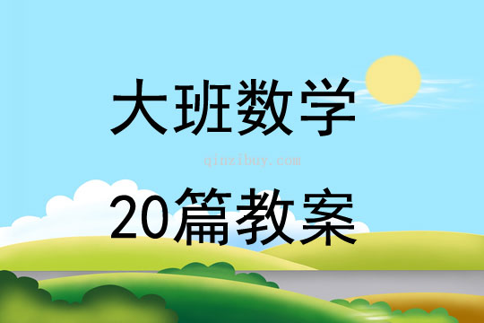 大班數學20篇教案