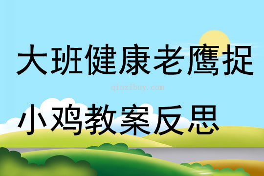 大班健康活動老鷹捉小雞教案反思