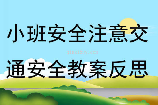 小班安全注意交通安全教案反思