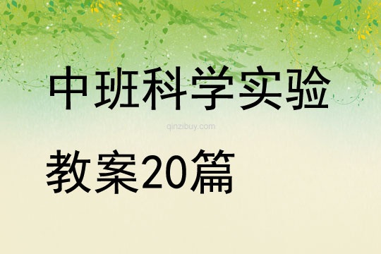 中班科學實驗教案20篇