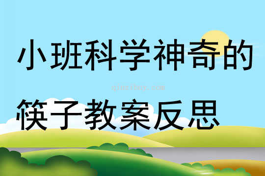 小班科學(xué)活動(dòng)神奇的筷子教案反思