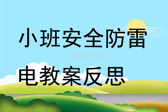 小班安全優質課防雷電教案反思