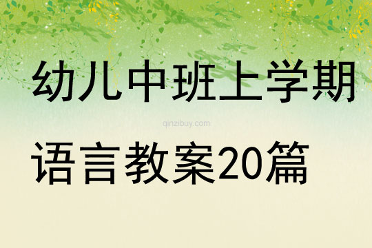 幼兒中班上學期語言教案20篇