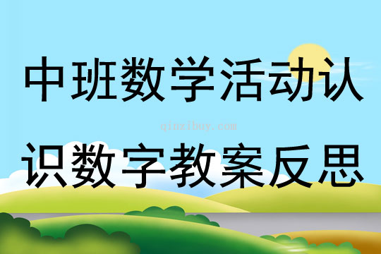 中班數學活動認識數字教案反思