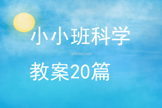 小小班科學(xué)教案20篇