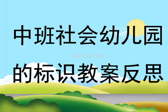 中班社會幼兒園的標識教案反思
