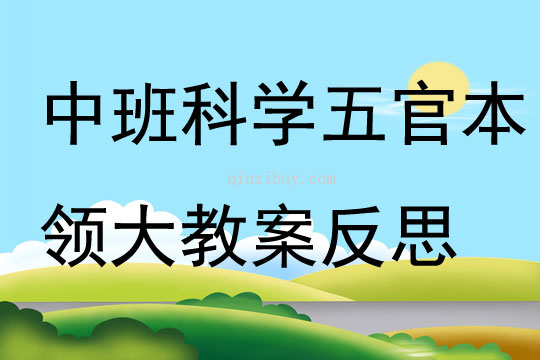 中班科學(xué)活動(dòng)五官本領(lǐng)大教案反思