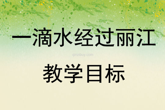 一滴水經過麗江教學目標