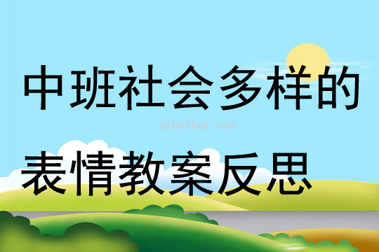 中班社會多樣的表情教案反思