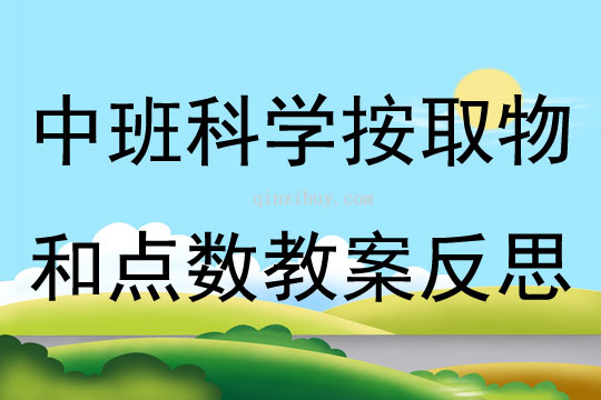 中班科學按取物和點數教案反思