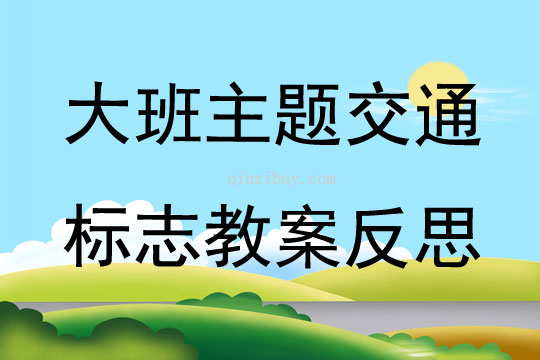 大班主題交通標志教案反思