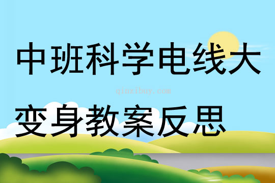 中班科學電線大變身教案反思
