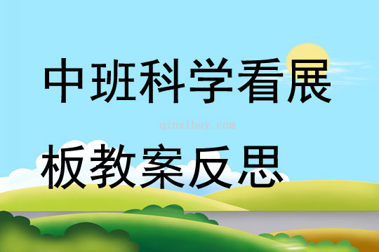 中班科學(xué)看展板教案反思