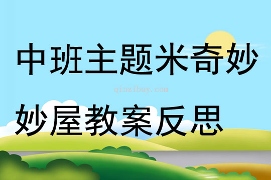 中班主題米奇妙妙屋教案反思