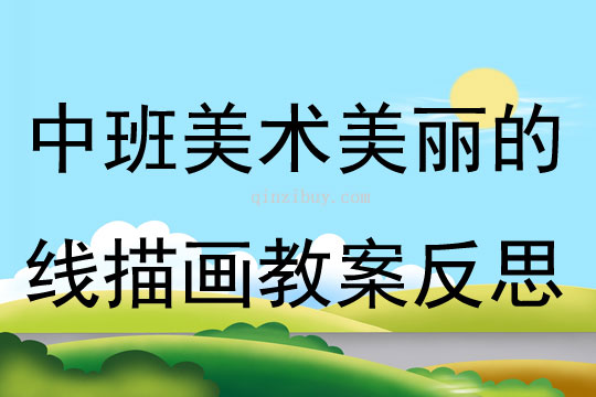 中班美術美麗的線描畫教案反思