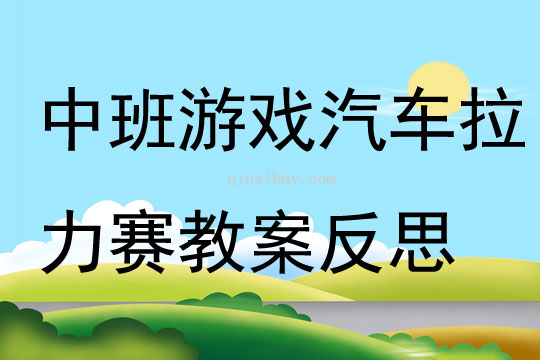 中班游戲汽車拉力賽教案反思