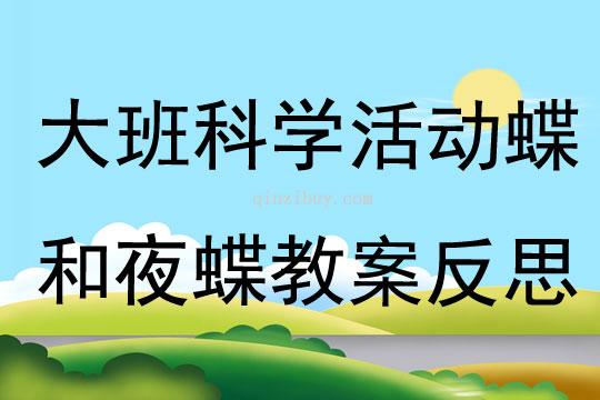 大班科學活動蝶和夜蝶教案反思