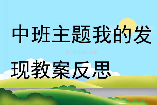 中班主題我的發(fā)現(xiàn)教案反思