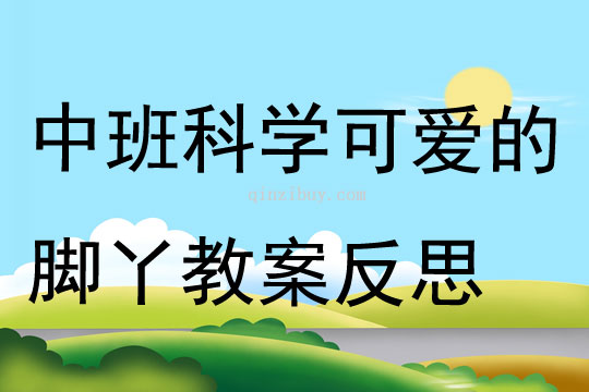 中班科學可愛的腳丫教案反思