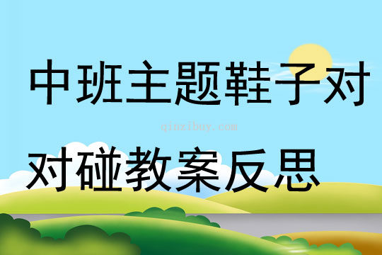 中班主題鞋子對對碰教案反思