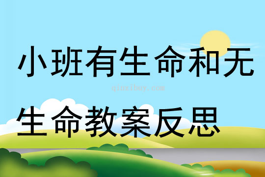 小班科學(xué)有生命和無生命教案反思